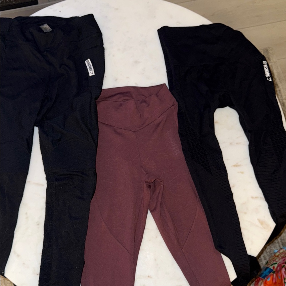 Gymshark size small Black and Maroon Bottoms